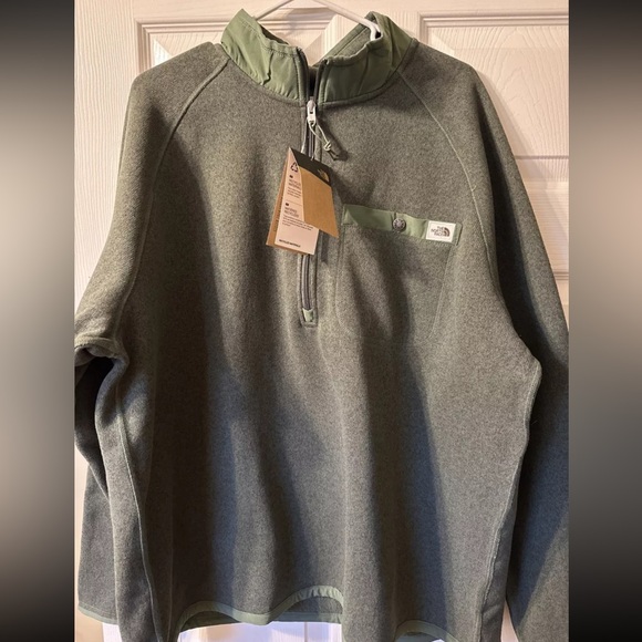 The North Face Gray and Green Men's Shirt - Picture 1 of 7